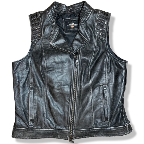 Harley-Davidson Jackets & Blazers - Harley-Davidson Genuine Leather Biker Vest SIZE: Womens XL